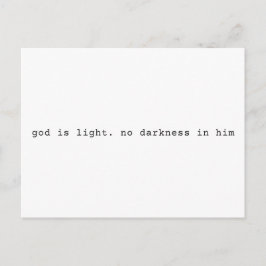 God is Light Scripture Postcard Postkarte