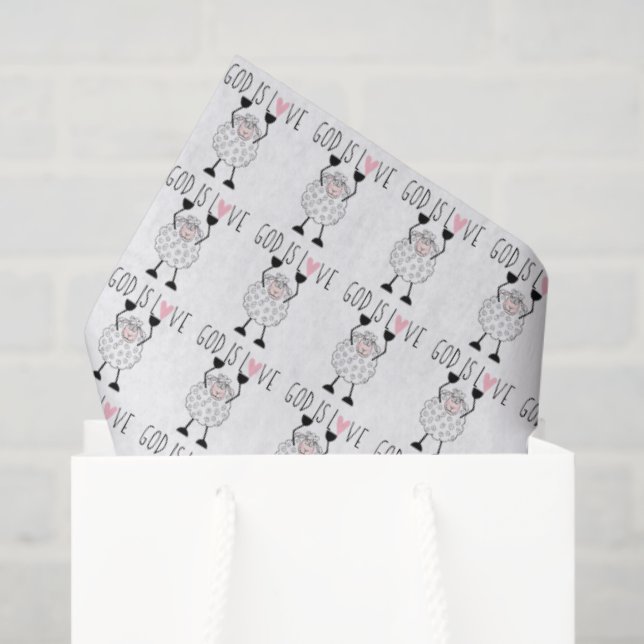 "God is LOVE" Tissue Paper Seidenpapier (Geschenktüte)
