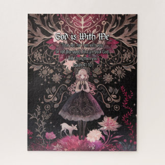 God is With Me - Christian Vintage Retro Anime Puzzle