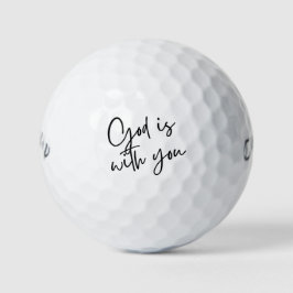 'God is With You' Encouraging Uplifting Gift Golfball