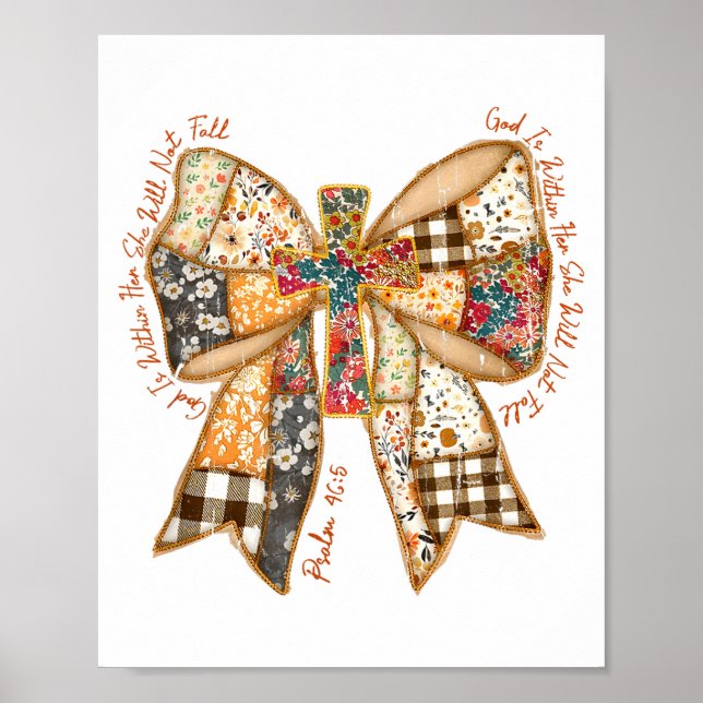 God Is Within Her She Will Not Fall, Jesus, Christ Poster (Vorne)