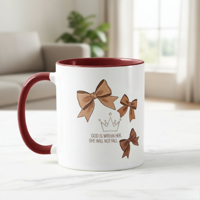 God is Within Her,  Two-Tone Mug | Christian  Tasse (Von Creator hochgeladen)