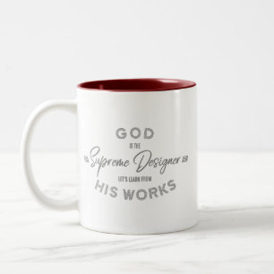 GOD ist der SUPREME DESIGNER Zwei-Tonen-Tasse 11 o Zweifarbige Tasse