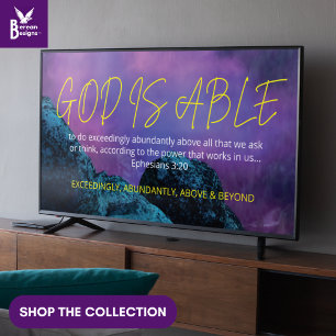 GOD IST IN DER LAGE Christliche Frame Art für TV Poster