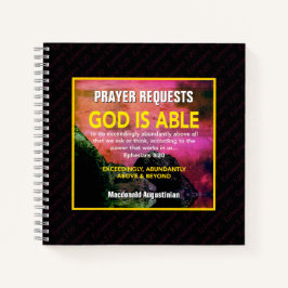 GOD IST IN DER LAGE, Gebet zu beantragen Notizbuch