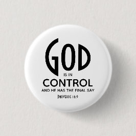 GOD IST IN KONTROLLE Inspiration Christlich Button