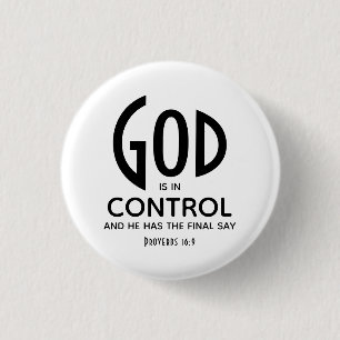 GOD IST IN KONTROLLE Inspiration Christlich Button