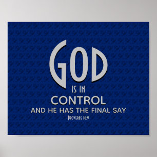 GOD IST IN KONTROLLE Inspiration Christlich Poster