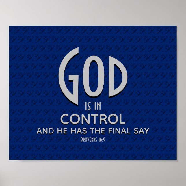 GOD IST IN KONTROLLE Inspiration Christlich Poster (Vorne)