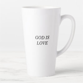 GOD IST LIEBE Christlicher Glaubenssatz Latte Tass Milchtasse