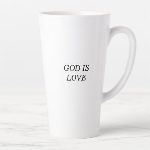GOD IST LIEBE Christlicher Glaubenssatz Latte Tass Milchtasse