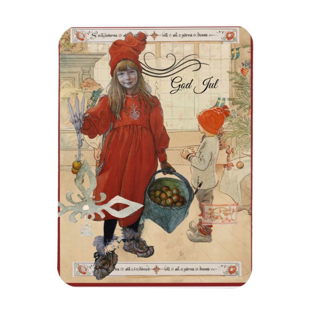 God Jul Helgkort  Magnet (Vertikal)