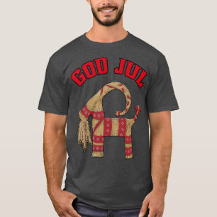 God Jul Merry Christmas Julbock Straw Goat T-Shirt