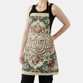 God Jul Norwegian Norway Christmas Apron Schürze