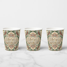 God Jul Norwegian Norway Christmas Paper Cups Pappbecher