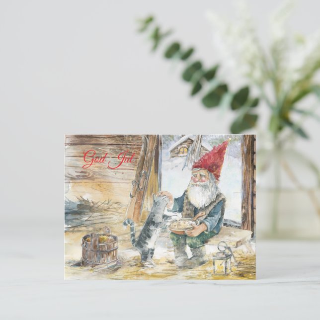 God Jul Postkarte (Stehend Vorderseite)