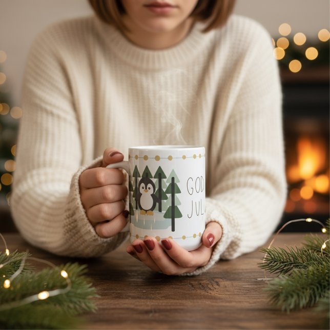 God Jul Scandinavian Christmas Mug Kaffeetasse (Von Creator hochgeladen)