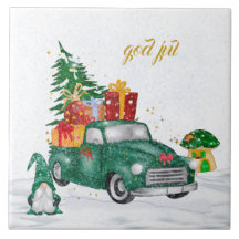 God Jul Swedish Gnomes Keramik Tile