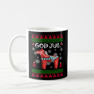 God Jul Ugly Scandinavian Dala Horse Kaffeetasse