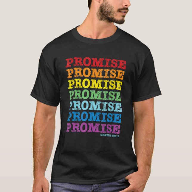 God Keeps His Promise Gen 9 13-15 Christian God's  T-Shirt (Vorderseite)