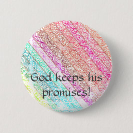 "God Keeps His Versprechen!" Rainbow Button