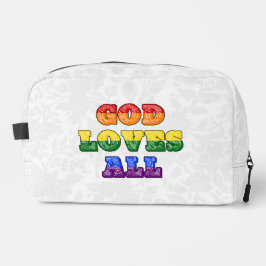 "God Loves All" Gay/LGBTQIA+/Queer Christian Pride Waschbeutel
