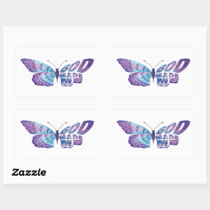 GOD Made Me Psalms 139:14 Frauen und Mädchen Chris Rechteckiger Aufkleber