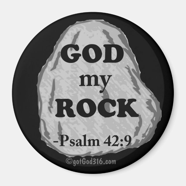 God my Rock gotGod316.com Scripting Magnet (Vorne)