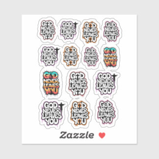 "God Never Leaves You" Christian Temporary Tattoos Aufkleber