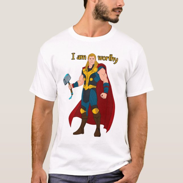 God of Thunder Power Design with Lightning Bolt T-Shirt (Vorderseite)