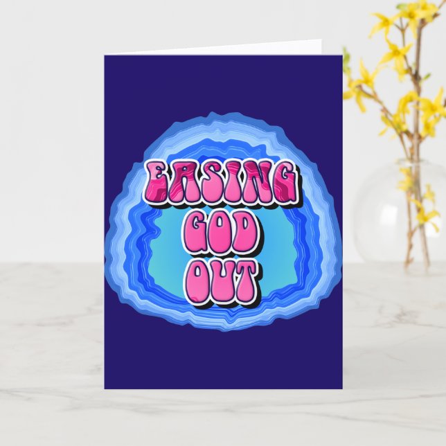 GOD-Out-Geode 12 Step OM Erholung Slogan Karte (Gelbe Blume)