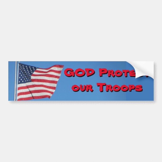 GOD Protect Our Troops! Autoaufkleber (Vorne)