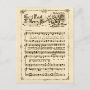 God Rest Ye Merry Gentlemen CC0604 Postkarte