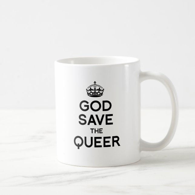 GOD RETTETE DIE QUEE -.pnng Kaffeetasse (Rechts)