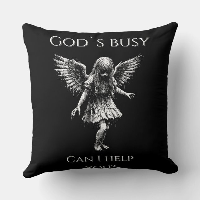 God’s Busy – Demon Girl Kissen (Rückseite)