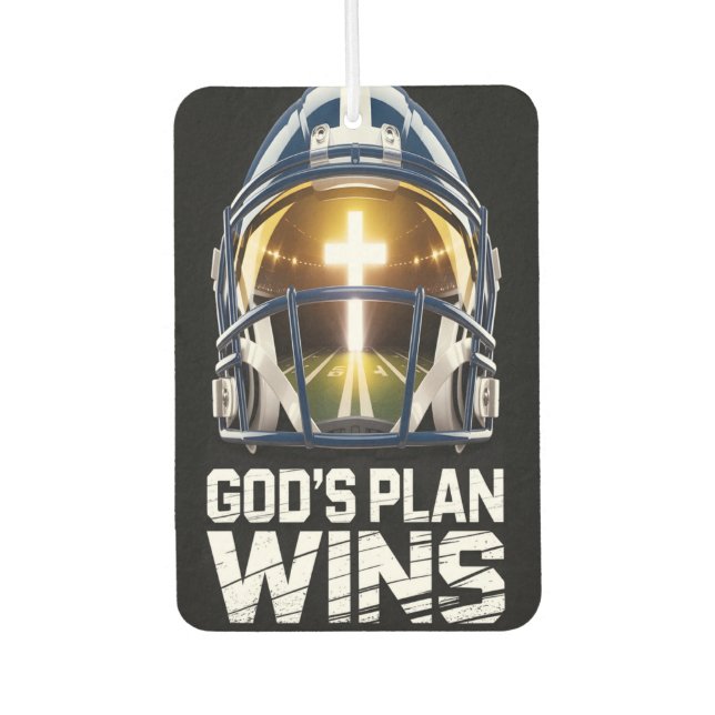 God’s Plan Football Helmet Air Freshener Autolufterfrischer (Vorderseite)