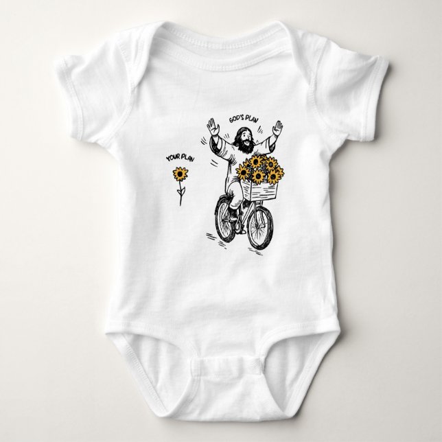 God’s Plan vs Your Plan Baby Strampler (Vorderseite)