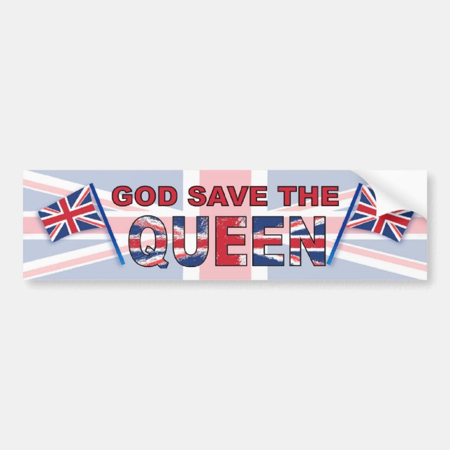 God Save the Queen Autoaufkleber (Vorne)