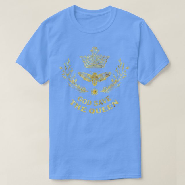 God Save the Queen Funny Environmental Beekeeper  T-Shirt (Design vorne)
