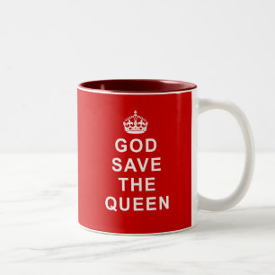 God Save the Queen T-Shirts, Taschen, Geschenke Zweifarbige Tasse