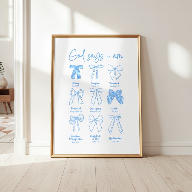 God Says I am Christian Wall Art Poster (Von Creator hochgeladen)