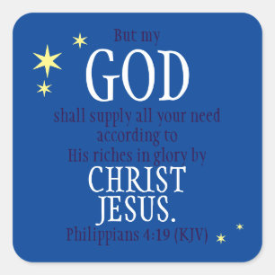 GOD soll die Weihnachtsferien liefern Quadratischer Aufkleber