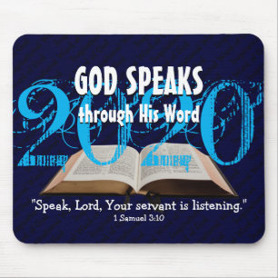 GOD SPEAKS Bible Year 2020 Customized Scripture Mousepad