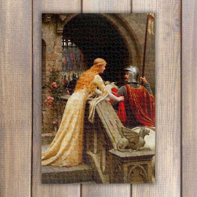 God Speed Edmund Leighton Fine Art Mittelalter Puzzle (Von Creator hochgeladen)