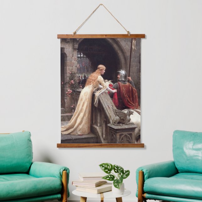 God Speed von Edmund Leighton Wandteppich Mit Holzrahmen (Wohnzimmer)