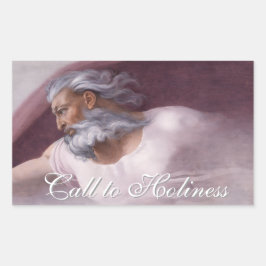 God the Father Renaissance Devotional Design Rechteckiger Aufkleber