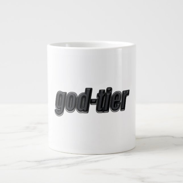 God-tier  Jumbo-Tasse (Vorderseite)