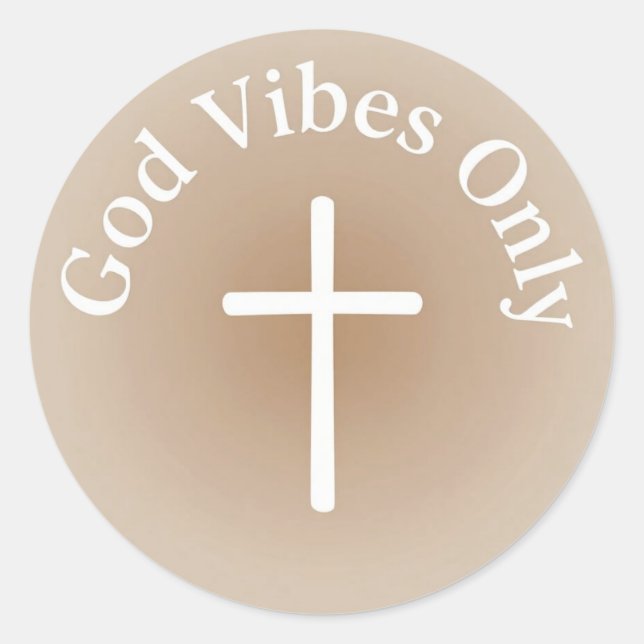 God Vibes Only Runder Aufkleber (Vorderseite)