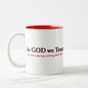 GOD-WE-TRUST-3 ZWEIFARBIGE TASSE