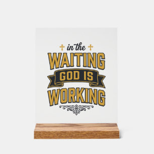 God wirkt Vintage-Faith-Typografie-Shirt_1 Acrylschild